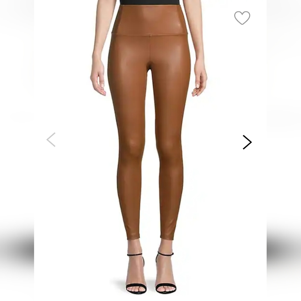 NWT Design Lab Faux Leather Leggings Tan/Camel Size Small